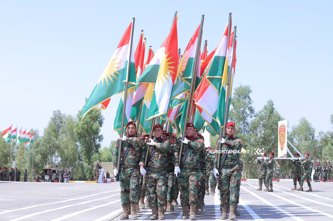 A total of 457 Kurdish Peshmerga fighters completed months of military training which US-led coalition advisers supervised, Aug. 27, 2019. (Photo: Kurdistan 24)
